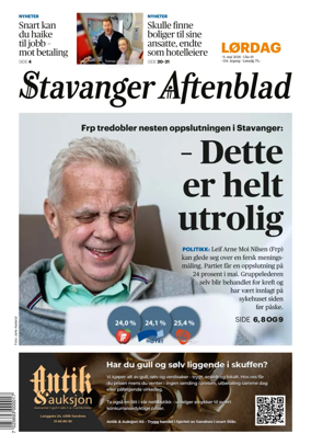 Cover of Stavanger Aftenblad