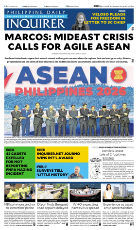 Cover of Philippine Daily Inquirer