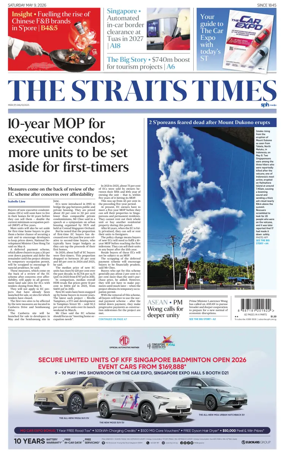 Cover of The Straits Times