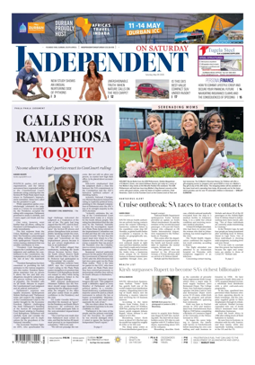 Cover of The Independent on Saturday