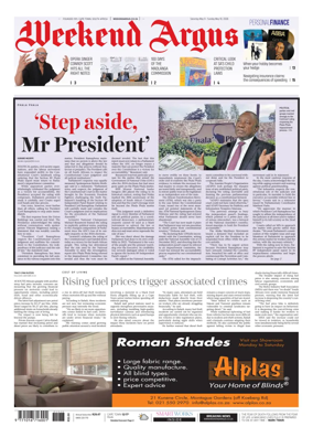 Cover of Weekend Argus (Saturday Edition)