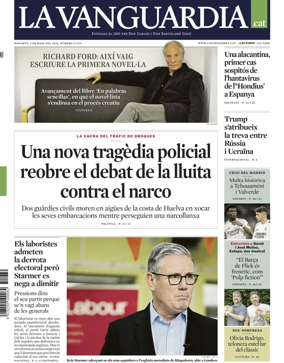 Cover of La Vanguardia (Catalonia - 1st edition)