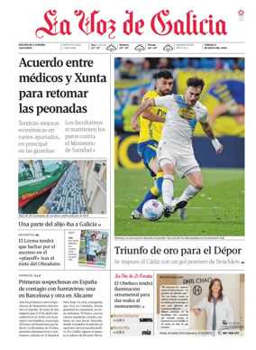 Cover of La Voz de Galicia (A Coruna)