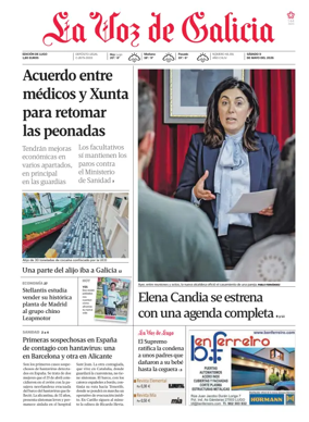 Cover of La Voz de Galicia (Lugo)