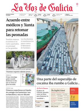 Cover of La Voz de Galicia (Ourense)