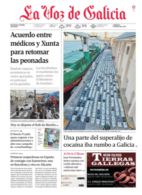 Cover of La Voz de Galicia (Viveiro)