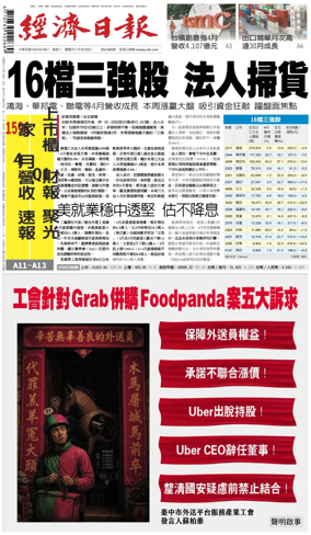 Cover of Economic Daily News (Taiwan)
