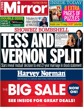 Cover of Daily Mirror (Northern Ireland)
