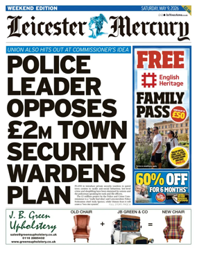Cover of Leicester Mercury