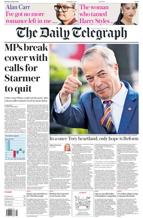 Cover of The Daily Telegraph - Saturday