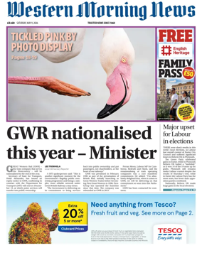 Cover of Western Morning News (Saturday)