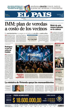 Cover of El Pais (Uruguay)