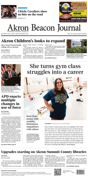 Cover of Akron Beacon Journal