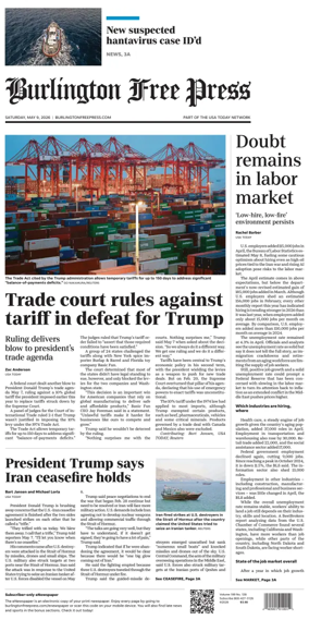 Cover of Burlington Free Press