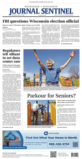 Cover of Milwaukee Journal Sentinel