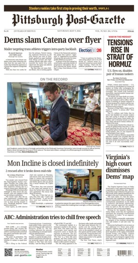 Cover of Pittsburgh Post-Gazette
