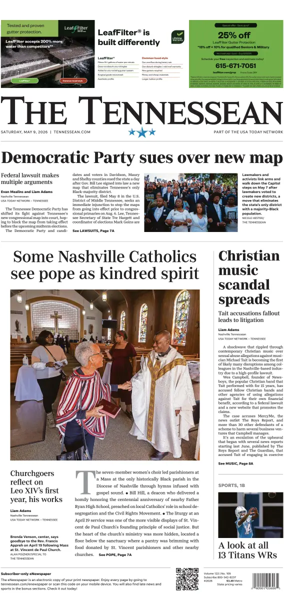 Cover of The Tennessean