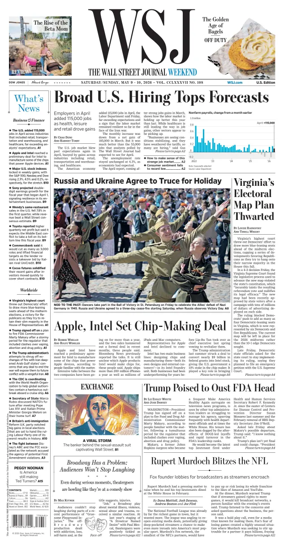 Cover of The Wall Street Journal