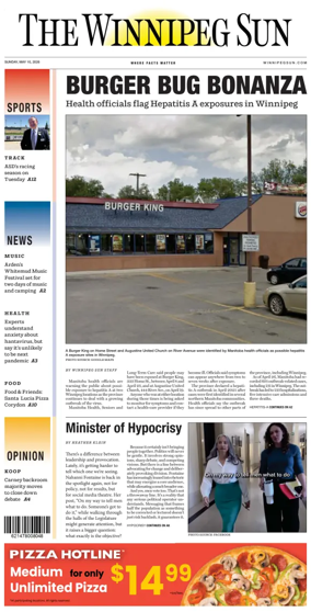 Cover of Winnipeg Sun