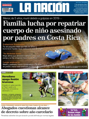 Cover of La Nacion (Costa Rica)