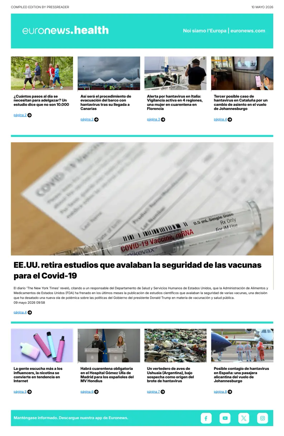 Cover of Euronews Health (Spanish) Compiled Edition