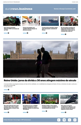 Cover of Euronews Business (Portuguese)