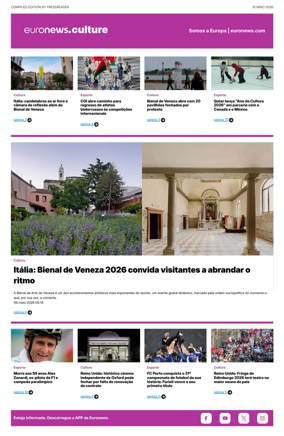 Cover of Euronews Culture and Sport (Portuguese)