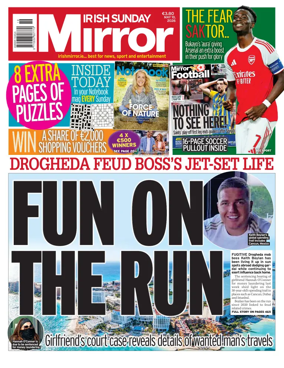 Cover of Irish Sunday Mirror