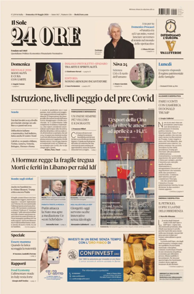 Cover of Il Sole 24 Ore
