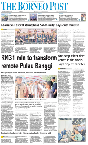 Cover of The Borneo Post (Sabah)