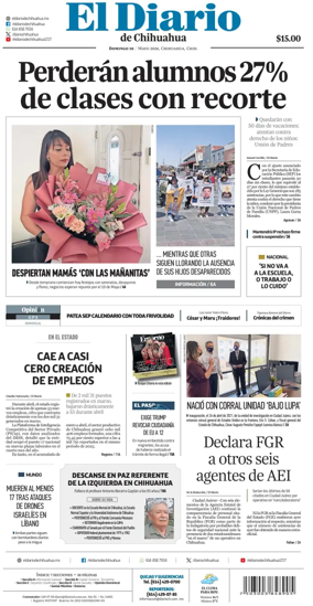 Cover of El Diario de Chihuahua