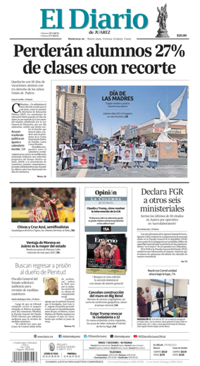 Cover of El Diario de Juarez