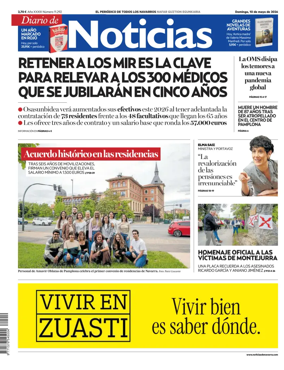 Cover of Diario de Noticias (Spain)