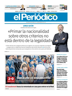 Cover of El Periodico Aragon