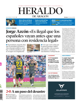 Cover of Heraldo de Aragon