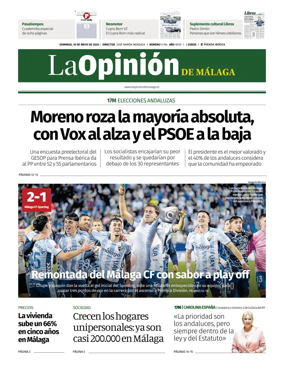 Cover of La Opinion de Malaga