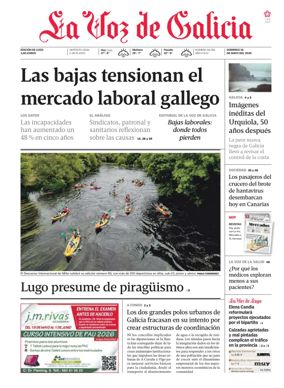Cover of La Voz de Galicia (Lugo)