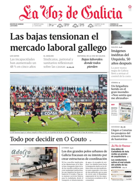 Cover of La Voz de Galicia (Ourense)