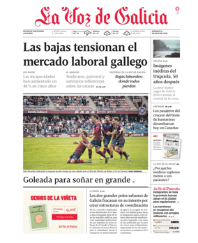 Cover of La Voz de Galicia (Pontevedra)