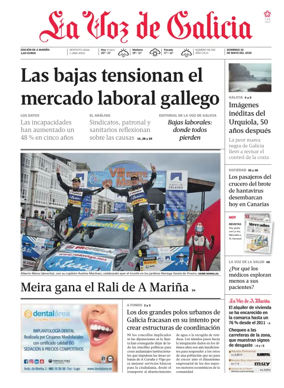 Cover of La Voz de Galicia (Viveiro)
