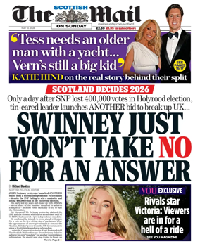 Cover of The Scottish Mail on Sunday