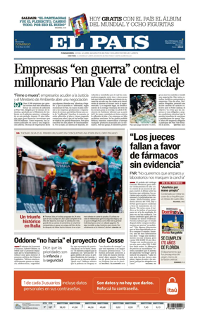 Cover of El Pais (Uruguay)