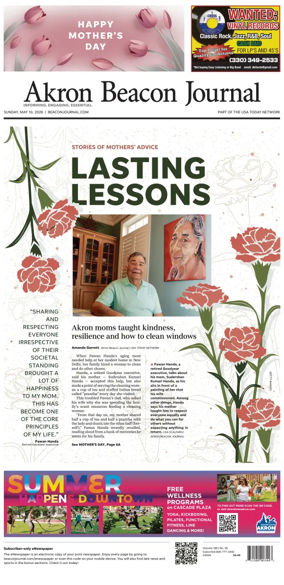 Cover of Akron Beacon Journal