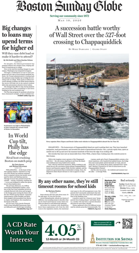 Cover of Boston Sunday Globe