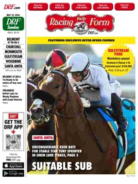 Cover of Daily Racing Form National Digital Edition