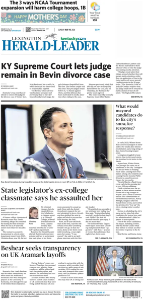 Cover of Lexington Herald-Leader (Sunday)
