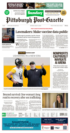 Cover of Pittsburgh Post-Gazette