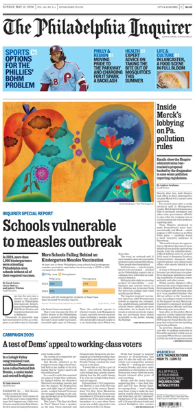 Cover of The Philadelphia Inquirer (South Jersey edition)