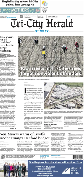 Cover of Tri-City Herald (Sunday)
