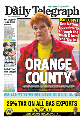 Cover of The Daily Telegraph (Sydney)
